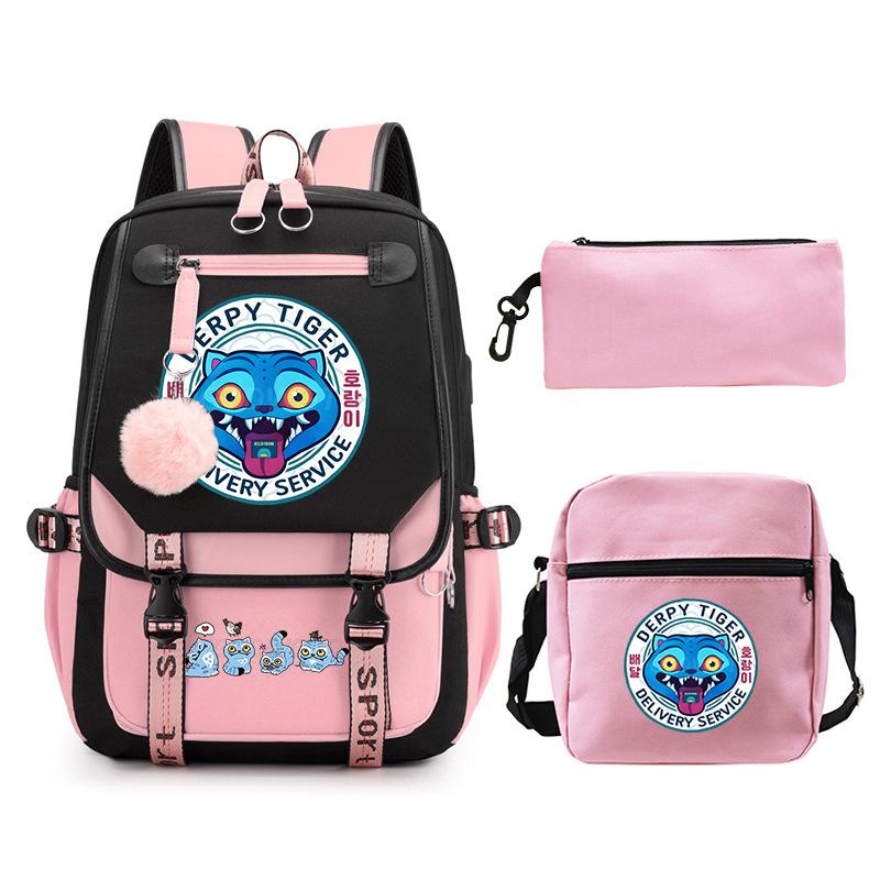 Animation Cartoon Personalized Printing Large Capacity Children'S Backpack Primary And Secondary School Schoolbag Leisure Suit