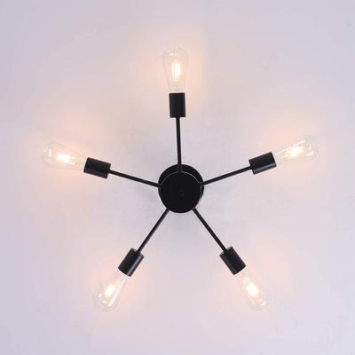 Herischen Nordischer Pendelleuchte Retro Esszimmer Stilvolle Hängende LED-Deckenleuchte Geeignet für Tatami Keine Installation Erforderlich 5-flammige Lampe, Zimmer/Wohnzimmer