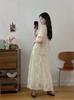 French Bohemian Crochet Vest, T-Shirt & Skirt Set