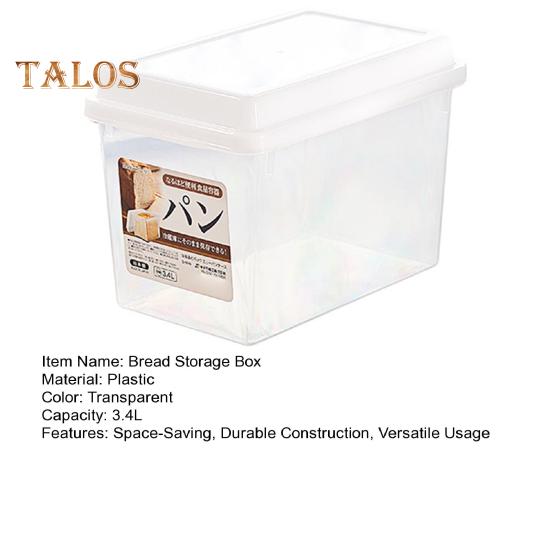 Bread Storage Box 3.4L Capacity Airtight Bread Container for Kitchen Counter Large Sandwich Holder BPA-Free Bread Keeper with Airtight Lid Stackable