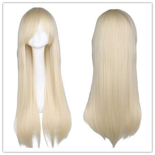Long Straight Cosplay Wig Women Costume Party Black Red Ombre Heat Resistant Synthetic Hair Wigs