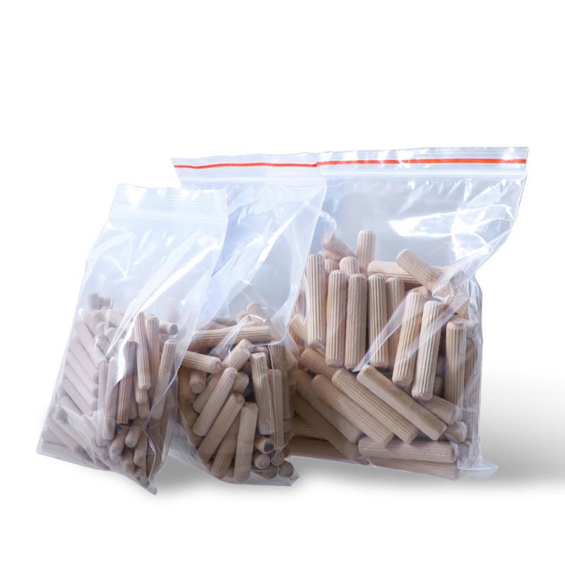 100 Pcs Wooden Dowel Pins With Fluted Beveled Round Wood Tip Positioning Block Woodworking Tool