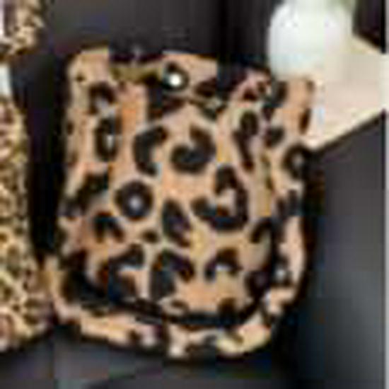 Leopard Print Korean-Style Lamb Wool Shoulder Bag: Large Capacity Autumn/Winter Crossbody for Women
