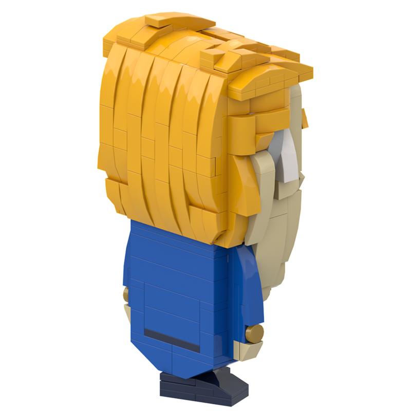 Trump Model Building Blocks Cartoon Action Figures US Presidential Candidate DIY Creative Assembled Brick Toy Kids