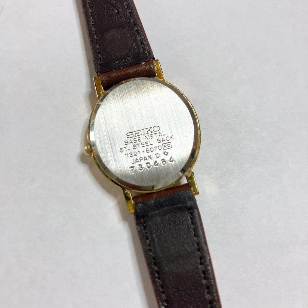 Used Working Item Ladies SEIKO Quartz 7321-6070 Wristwatch New Battery