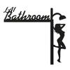 Bathroom Door Sign Funny Sign Thinking Room Metal Wall Art with Humorous Quotes Self-Adhesive Clever Decor Toilet for Restroom Rustproof
