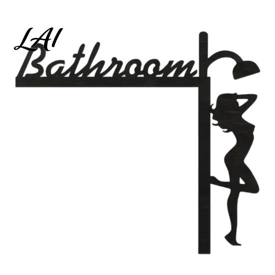 Bathroom Door Sign Funny Sign Thinking Room Metal Wall Art with Humorous Quotes Self-Adhesive Clever Decor Toilet for Restroom Rustproof