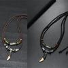 Nouveau Collier Chaîne Exotique Accessoire de Pull Avec Breloque Dent de Croc à Perles Pour Tenue Élégante