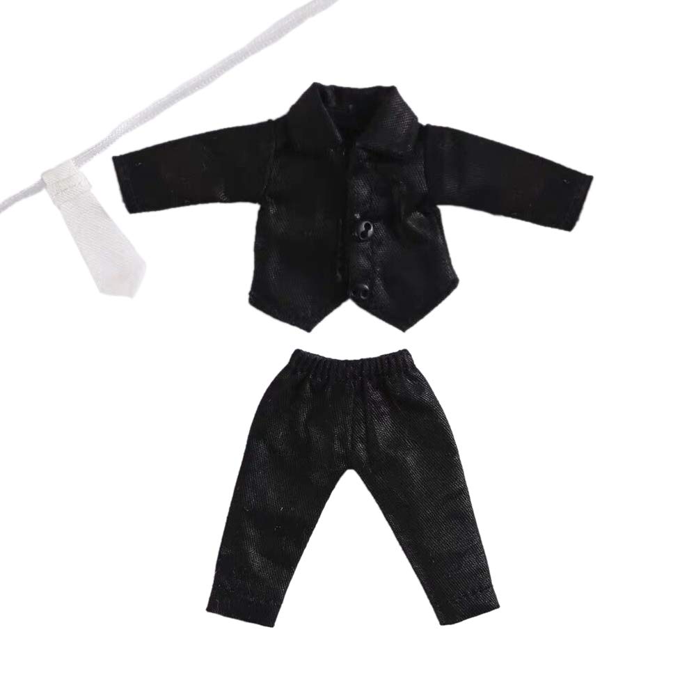 

Obitsu 11 OB11 Size Costume for 11cm Obitsu Doll Body, Boy s Uniform, Shirt and Pants, Black/White, 2-Piece Set (Black Long Sleeve (Type 1))