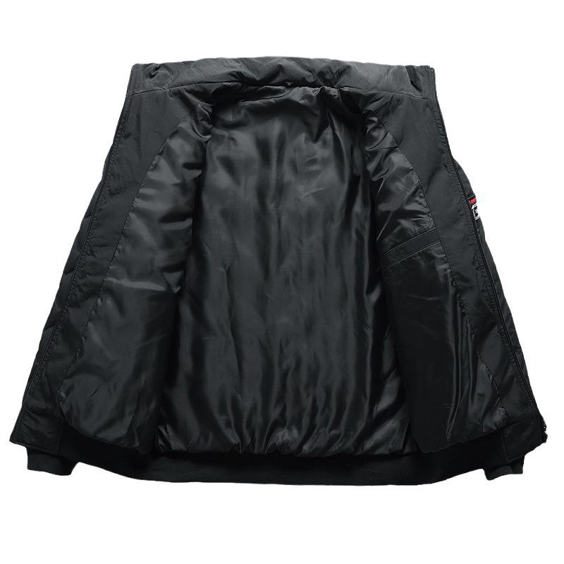 Men's Lightweight Autumn Winter Cotton Jacket - 2025 Trendy Stand Collar, Pearl Cotton Warm Top