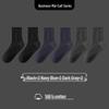 Langsha Men's 100% Cotton Antibacterial Mid-Calf Dress Socks