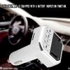 CARB8 Car FM Transmitter Bluetooth HD MP3 Player Hands free Calling Kit USB Charger(Silver)
