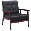 Vidaxl TV Armchair, Black, Faux Leather
