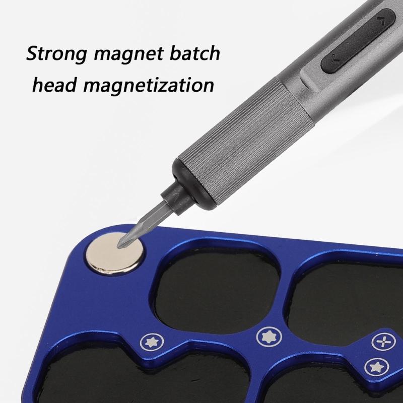 Portable Anti Drop Mini Magnetic Bolts Screw Organizer Tray 6 Compartments Secure Electronic Repair Portable Technicians
