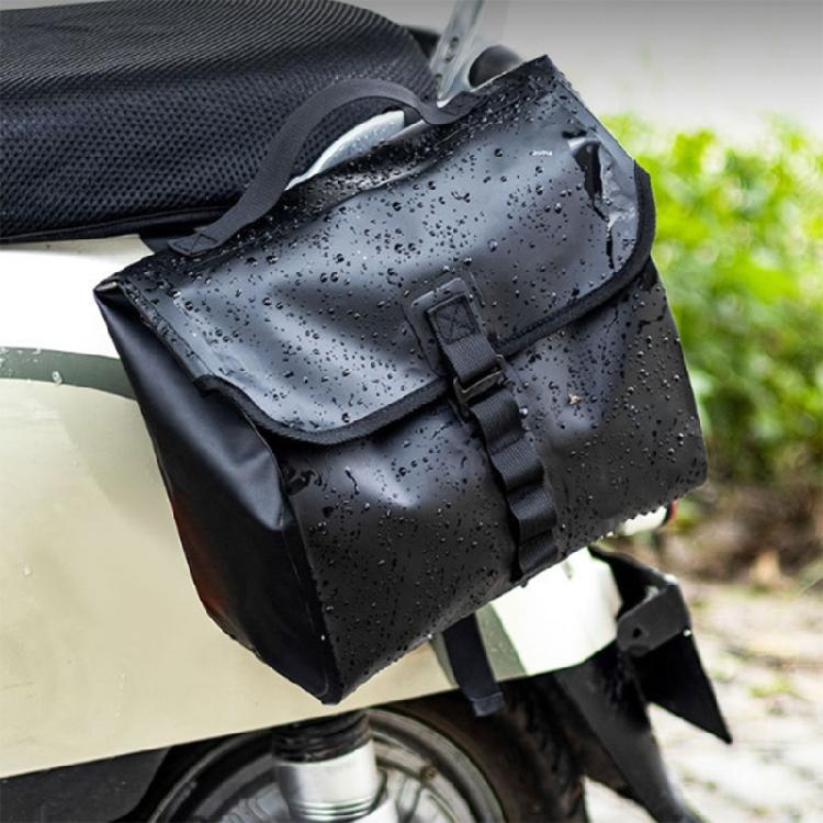 Weather Proof Saddlebag Motorcycle Bike Storage Bag with Expandable 5-10L Space Optimizing for Cycling City Commuting