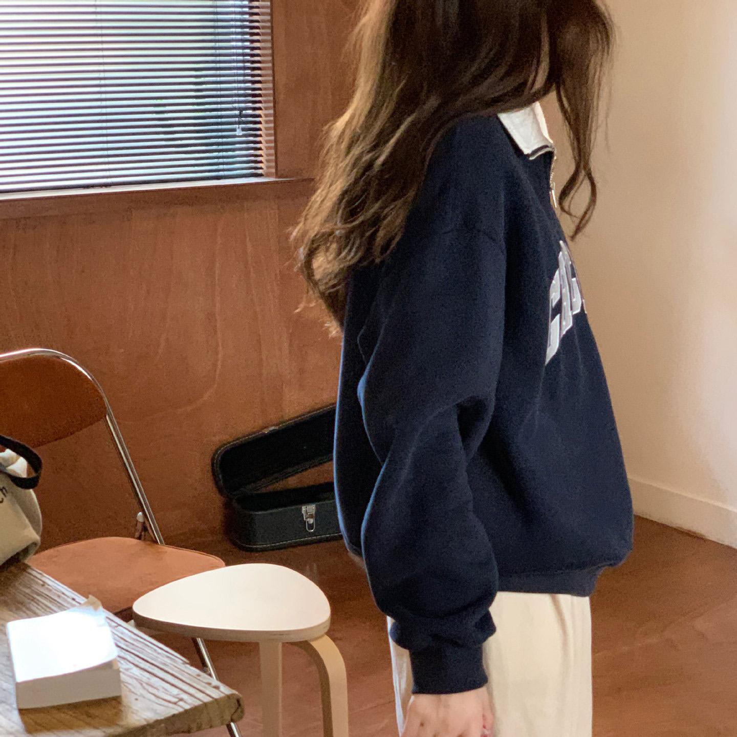 Женские свободные свитера с длинным рукавом и V-образным вырезом — фото 6