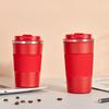 Supply 304 Stainless Steel Double-Layer Thermos Cup Leather Case Coffee Cup Creative Portable Business Gift Cup