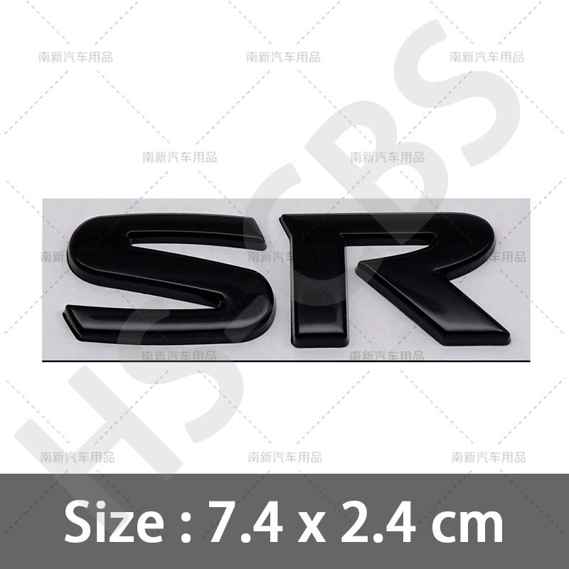 

Car Styling SR 3D Letter Metal Car Rear Trunk Emblem Stickers For Tiida Teana QASHQAI BLUEBIRD Tailgate Logo Sticker чорний
