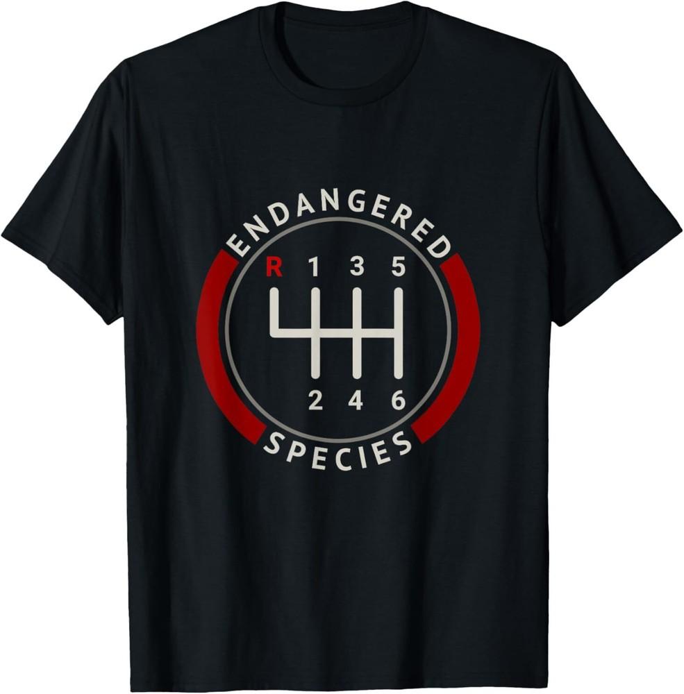 

Endangered Species Stick Shift Manual Transmission Drivers Unisex T-Shirt XL