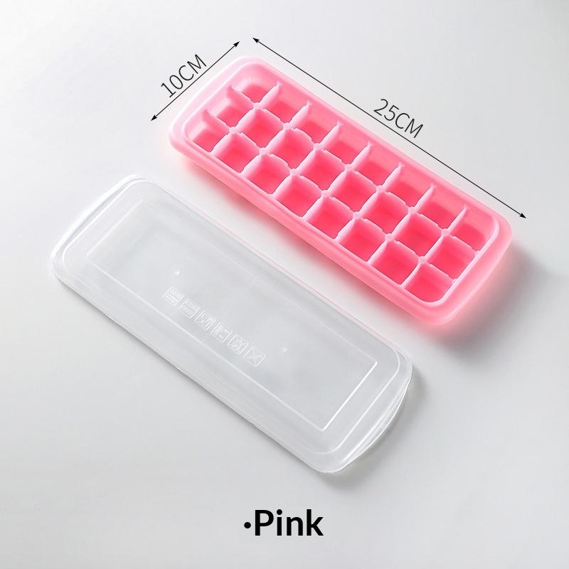 Food Grade Silicone Ice Cube Tray With Lid 24 Compartments Multi Purpose For Cocktails And Baby Food