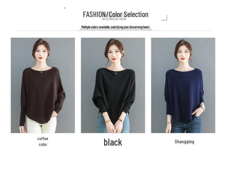 Übergroßer Fledermausärmel-Lockerer Pullover für Damen - Herbstkollektion 2025