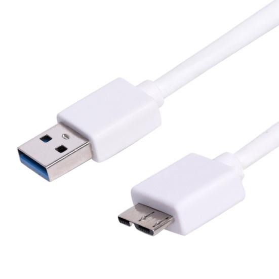 

USB 3.0 A Male to Micro B Male Адаптерный кабель для синхронизации данных для мобильного жесткого диска SSD White 50cm