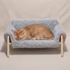 Wooden Elevated Cat Sofa Bed Soft Raised with Frame Pet