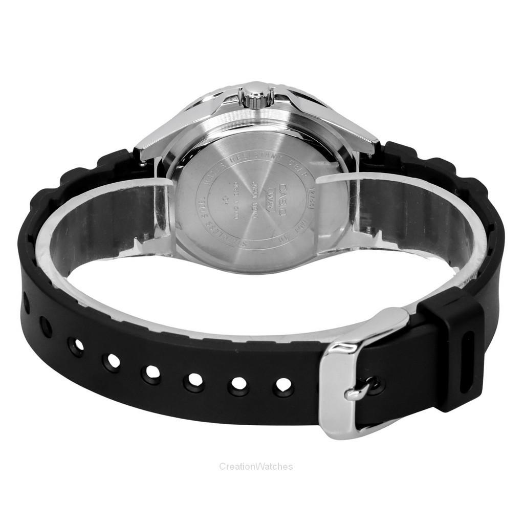 Casio Montre pour homme MDV-10-1A1 à quartz avec bracelet en résine analogique standard et cadran noir