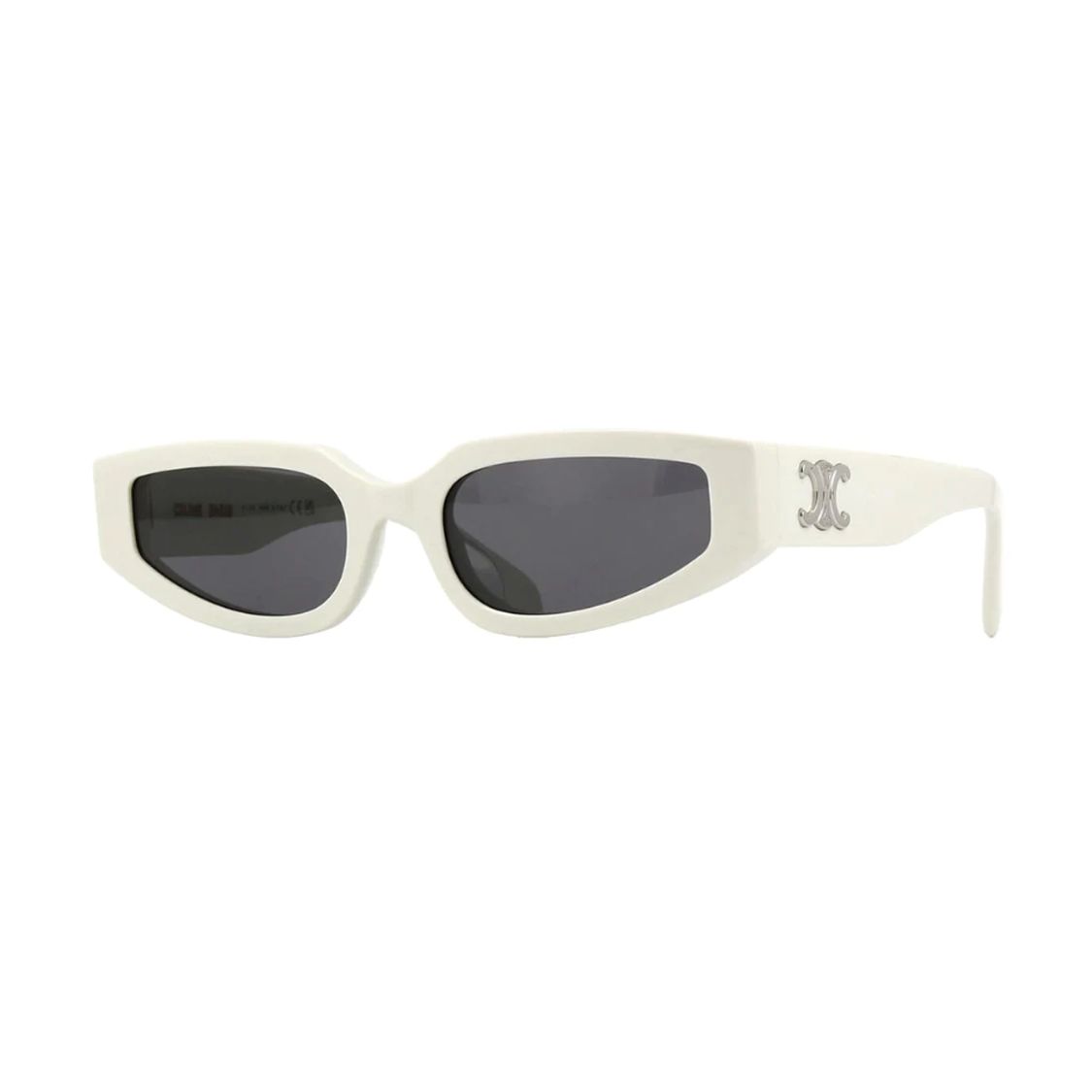 Celine Logo Acetate Irregular Shape Sunglasses Women sunglasses White CL40269U25A Basic Packaging-Eyeglass Case+Box