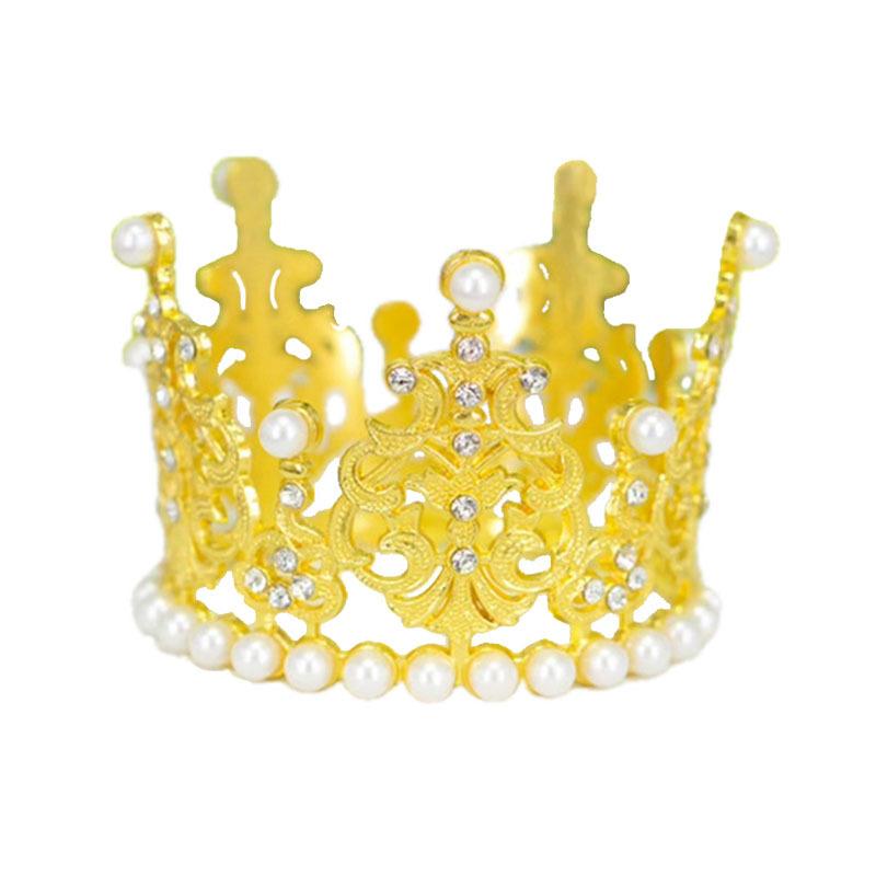 Brautkrone Schmuck Voll Diamant Kopfschmuck Haarkrone Hochzeit Perle Geburtstag Backen Kuchen Dekoration Erwachsener