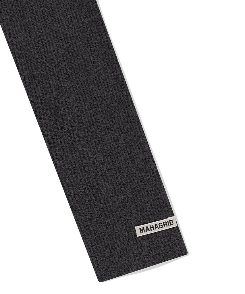MAHAGRID Cut Off Ls Knit Charcoal(Mg2Fmfk614A)