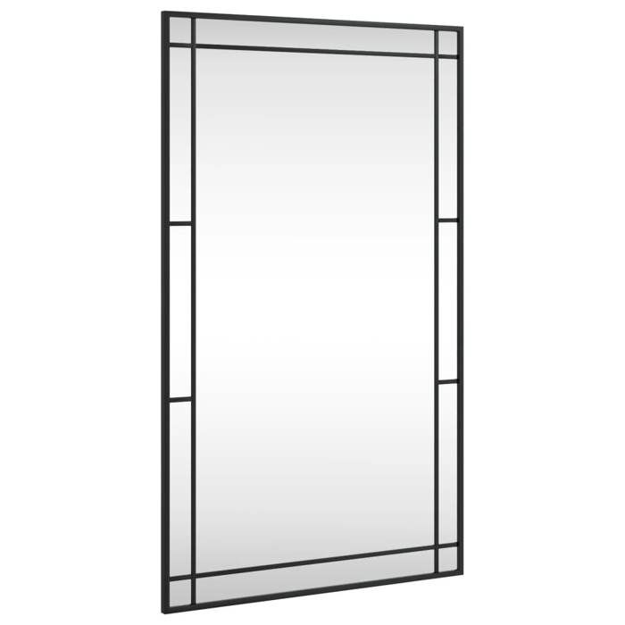 VidaXL Wall Mirror Black 60x100 Cm Rectangular Iron 358631