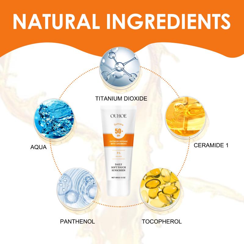 SPF 50 Sunscreen Cream Long Lasting Moisturizing Sun Block Antioxidant UV Protection Outdoor Daily Use