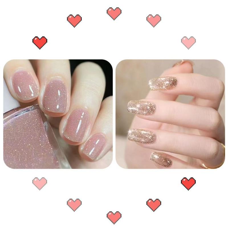 Wine Red Glitter Peel-Off Nail Polish - Long-Lasting Shiny Crystal Burst, 2026 New Internet Celebrity Favorite
