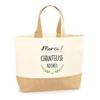 Jute Bag - PLANETEE - Thank You Beloved Singer - Natural Jute - Made In France - Multicolor