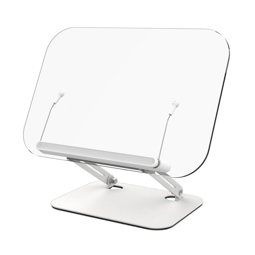 Adjustable Acrylic Book Stand 360 Degree Rotatable Base Optional for Tablets Laptops and Cookbooks Folding Holder