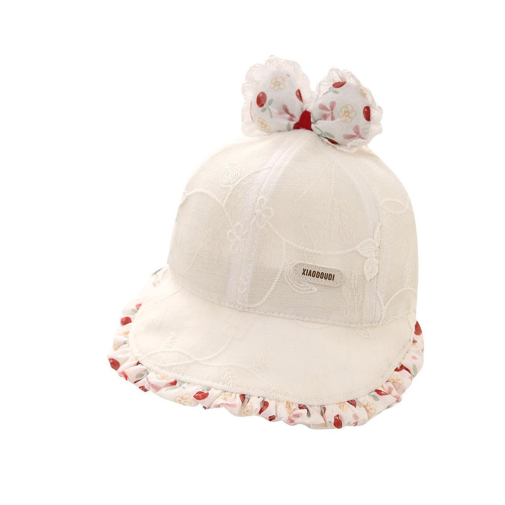 Baby Girls' Lace Sun Protection Hat - Spring/Autumn Breathable Mesh
