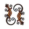 Metal Gecko Wall Decor Outdoor 2 Pieces Lizard Garden Decorations Gecko Fence Decor for Garden Patio Balcony Yard Fence Indoor
