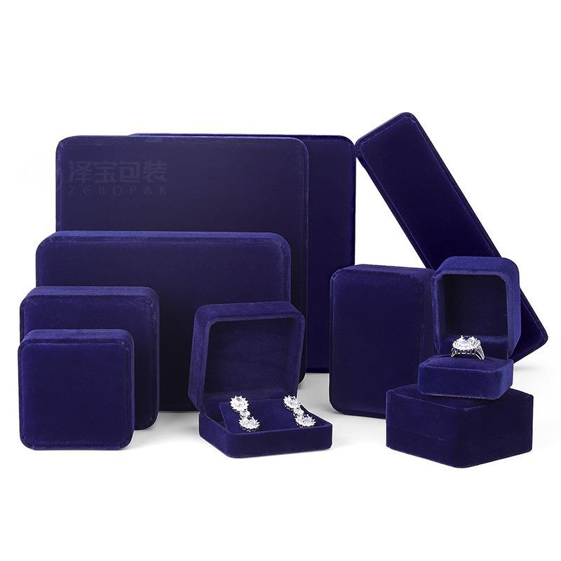 High-end rounded velvet jewelry box, jewelry ring box, pearl necklace and earrings box, bracelet jewelry packaging box