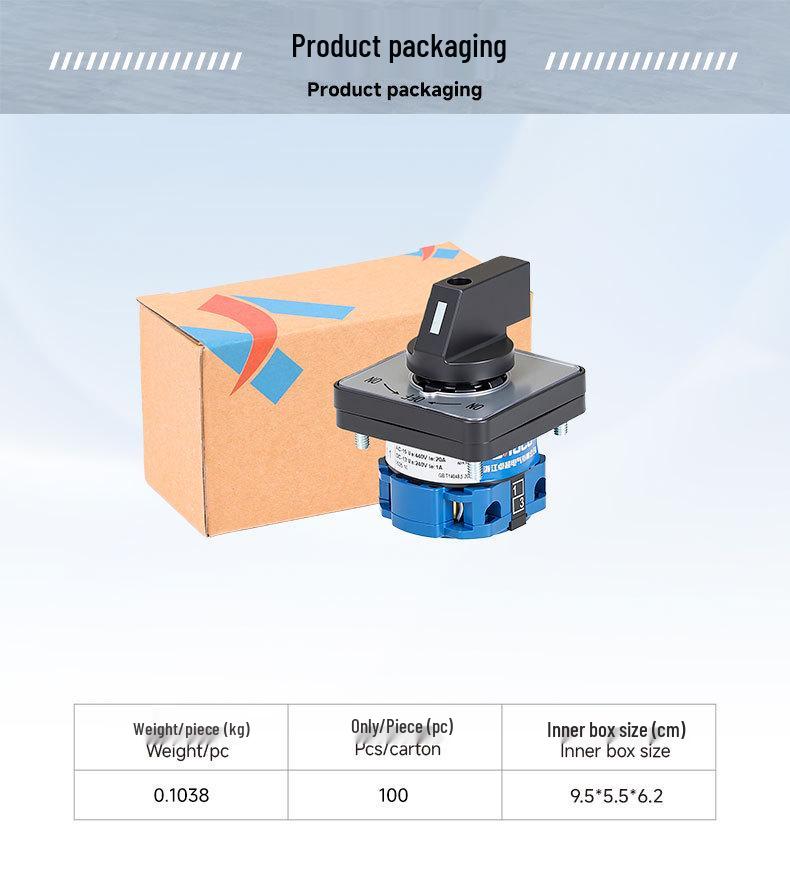Zhuochao SZW26-20/B101.1 Three-Position ON-OFF-ON Self-Resetting Changeover Switch