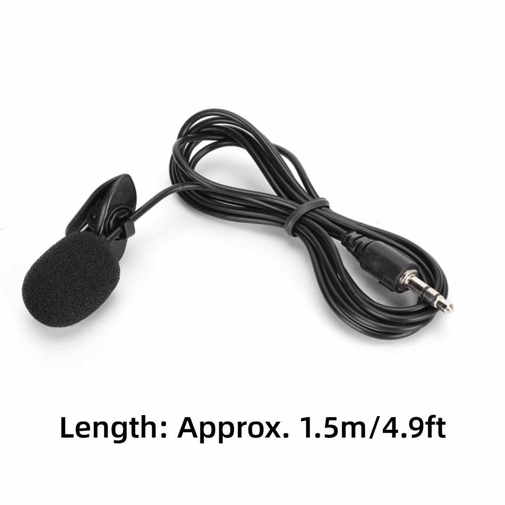 Black Wired Microphone Mini Amplified Microphone Durable Clip Microphone Reporter