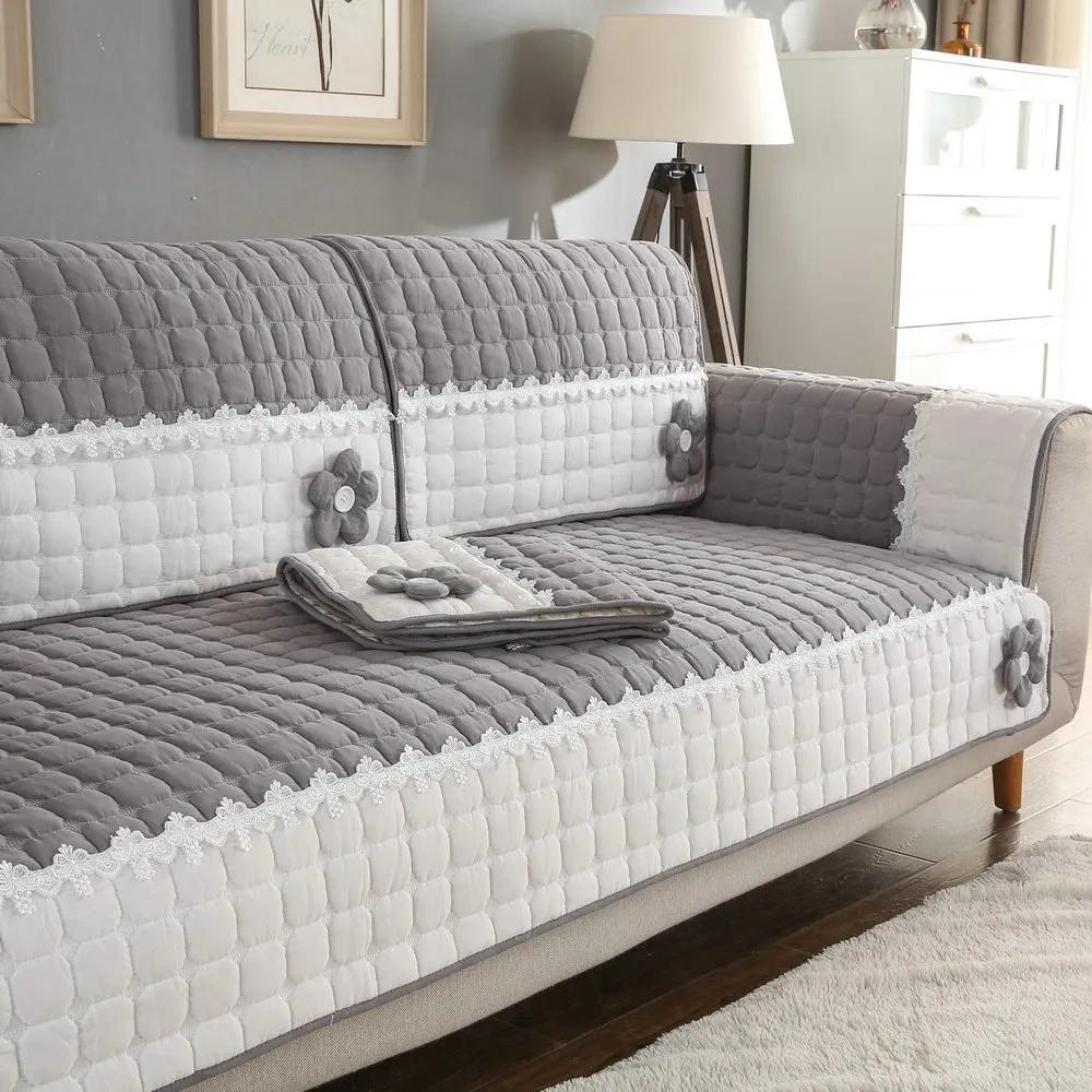 

Чехол на диван, толстое полотенце для дивана для гостиной, нескользящий чехол, чехол для дивана, серый/синий/бежевый, повседневный домашний чехол для дивана 70*70cm*1pcs серый