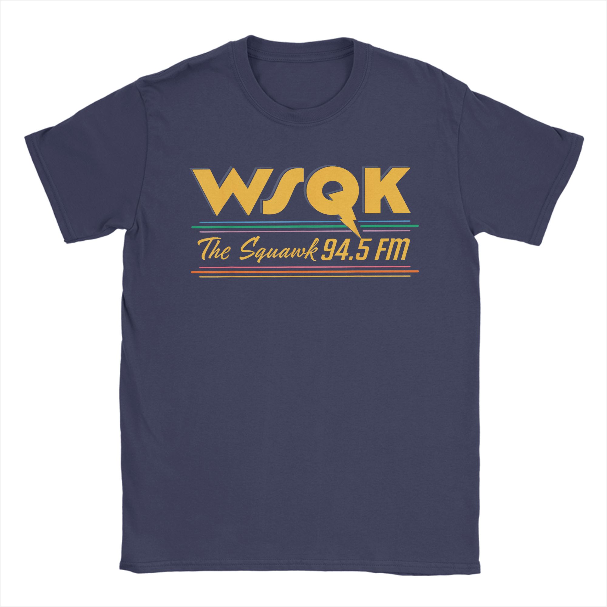 

Harajuku TShirt Summer Season 5 WSQK The Squawk 945 FM Retro Logo Novelty TShirts Cotton Casual Plus Size Tee Shirt for Unisex 4XL