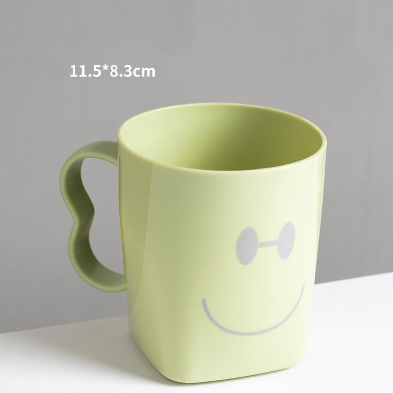 

Милый детский пластиковый стаканчик для зубной щетки, забавный стаканчик для полоскания рта с улыбающимся лицом, бытовой стаканчик для полоскания рта 401-500ml зелёный