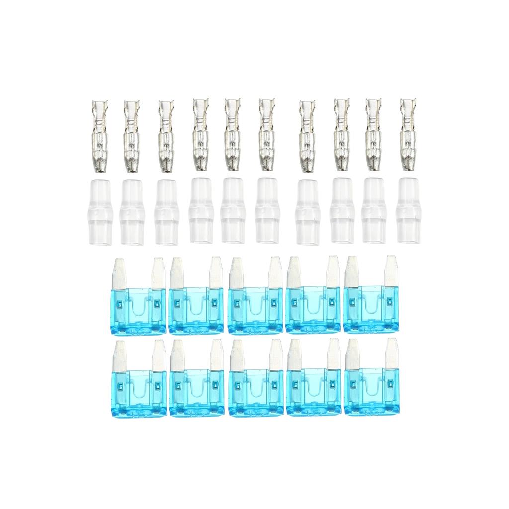 X AUTOHAUX Fuse Adapter Tap Fuse Kit Mini with 15A Style Fuse for Car Boat 32V 10 Sets