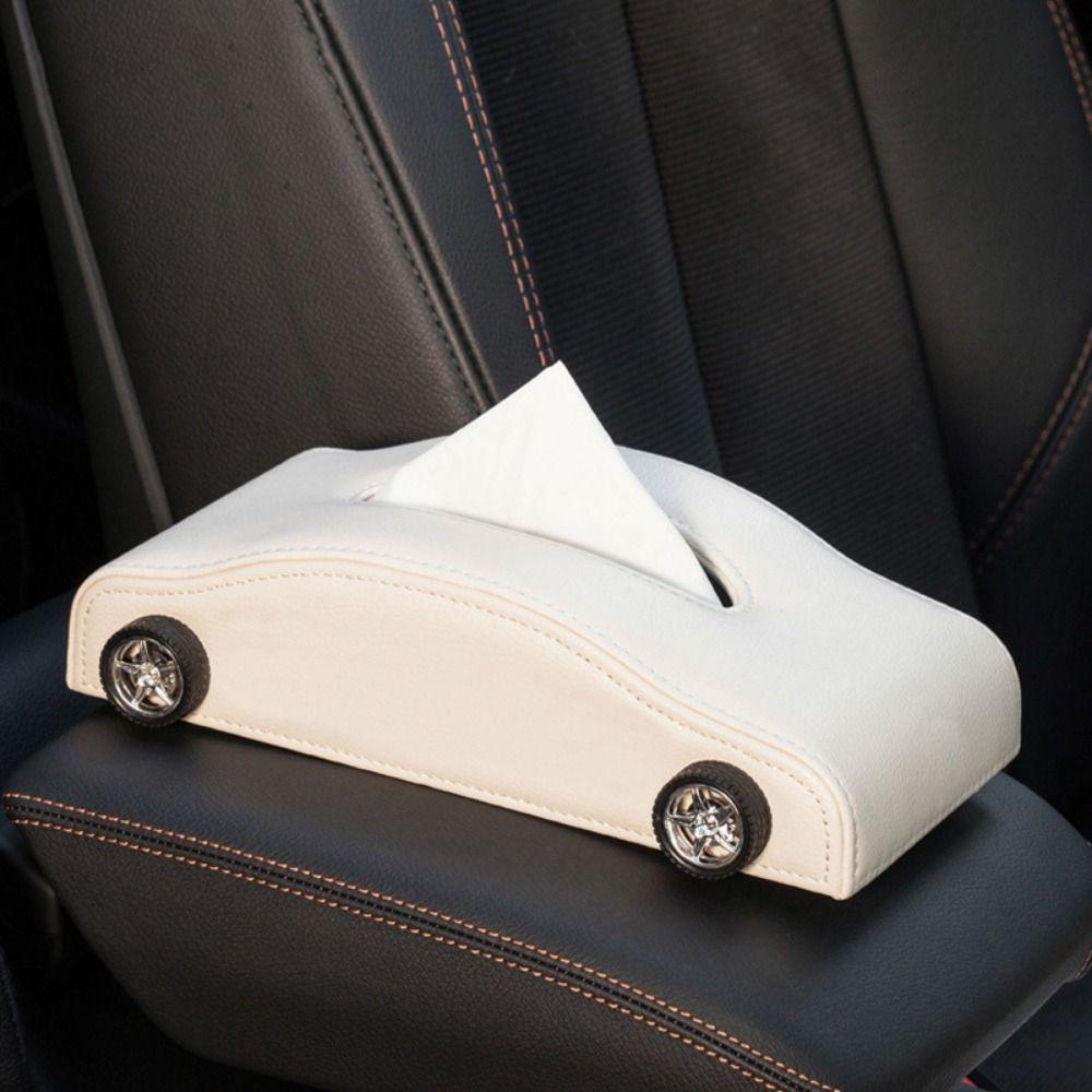 Simulated Tire Tissue Dispenser Creative Car Leather Tissue Organizer Auto Napkin Holder  Interior