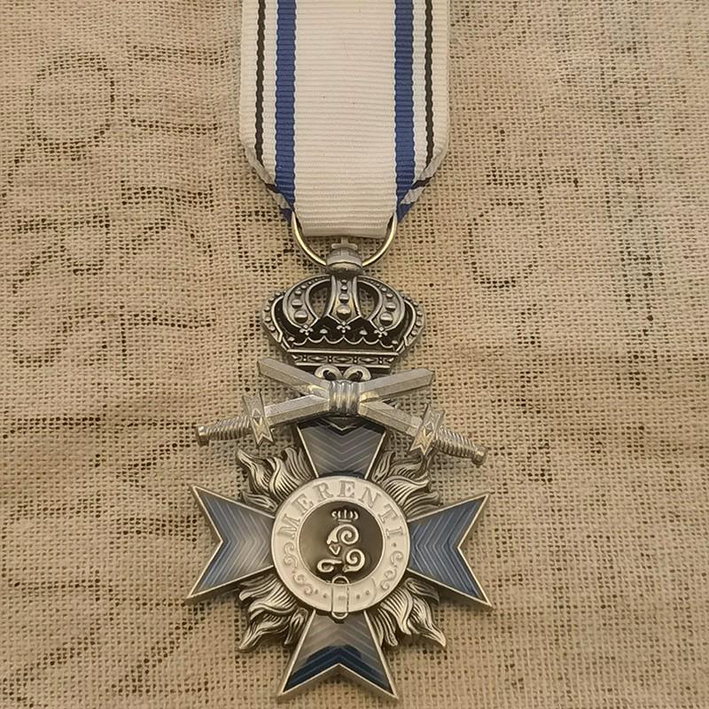 Prussian-Bavarian Crown Cross Enamel & Metal Commemorative Badge