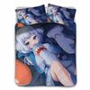 Anime Hololive EN Gawr Gura 3D Printed 23PCS Bedding Set Duvet Covers Pillowcases Comforter Bedding Set Bedclothes Bed Linen