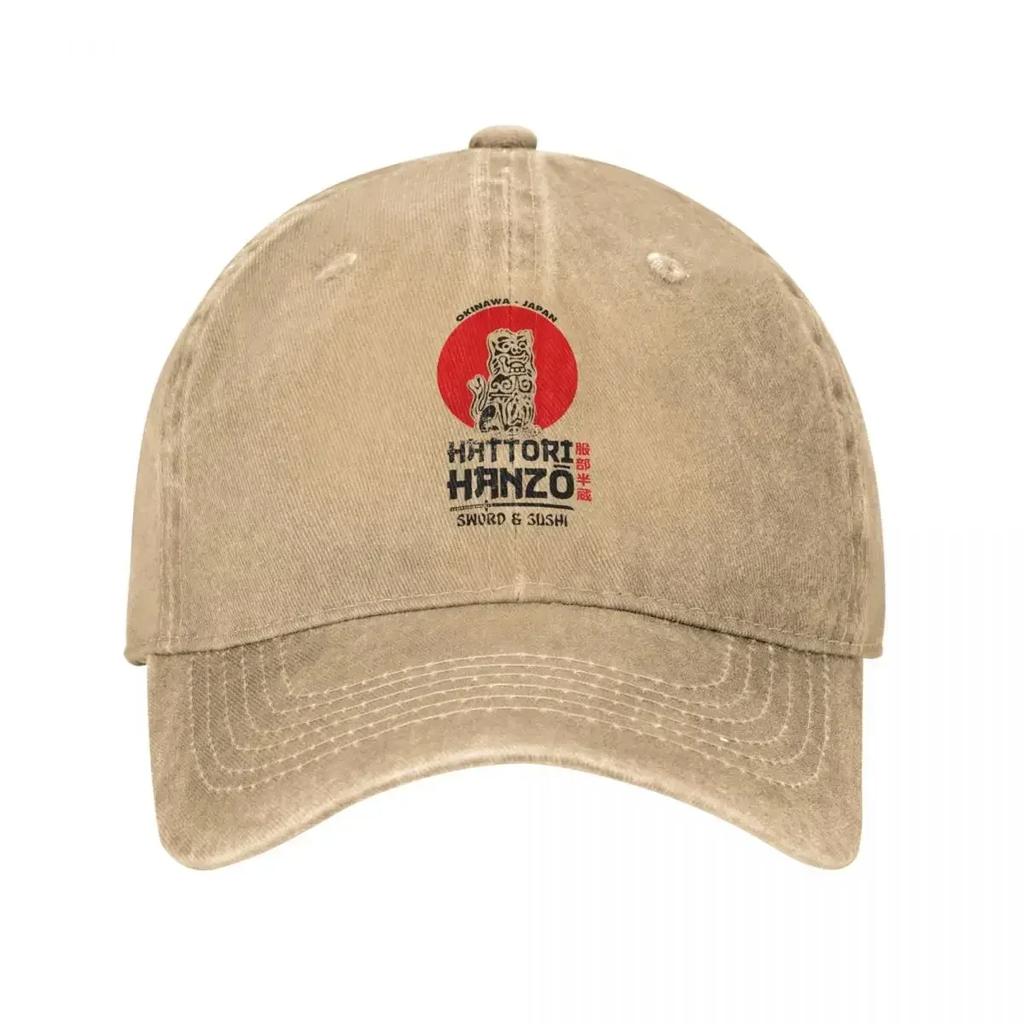 Cappellino da Baseball Hattori Hanzo Kill Bill Moda Usurato Lavato Giappone Film Spada Cappello da Sole Uomo Donna Attività Cappello Regolabile