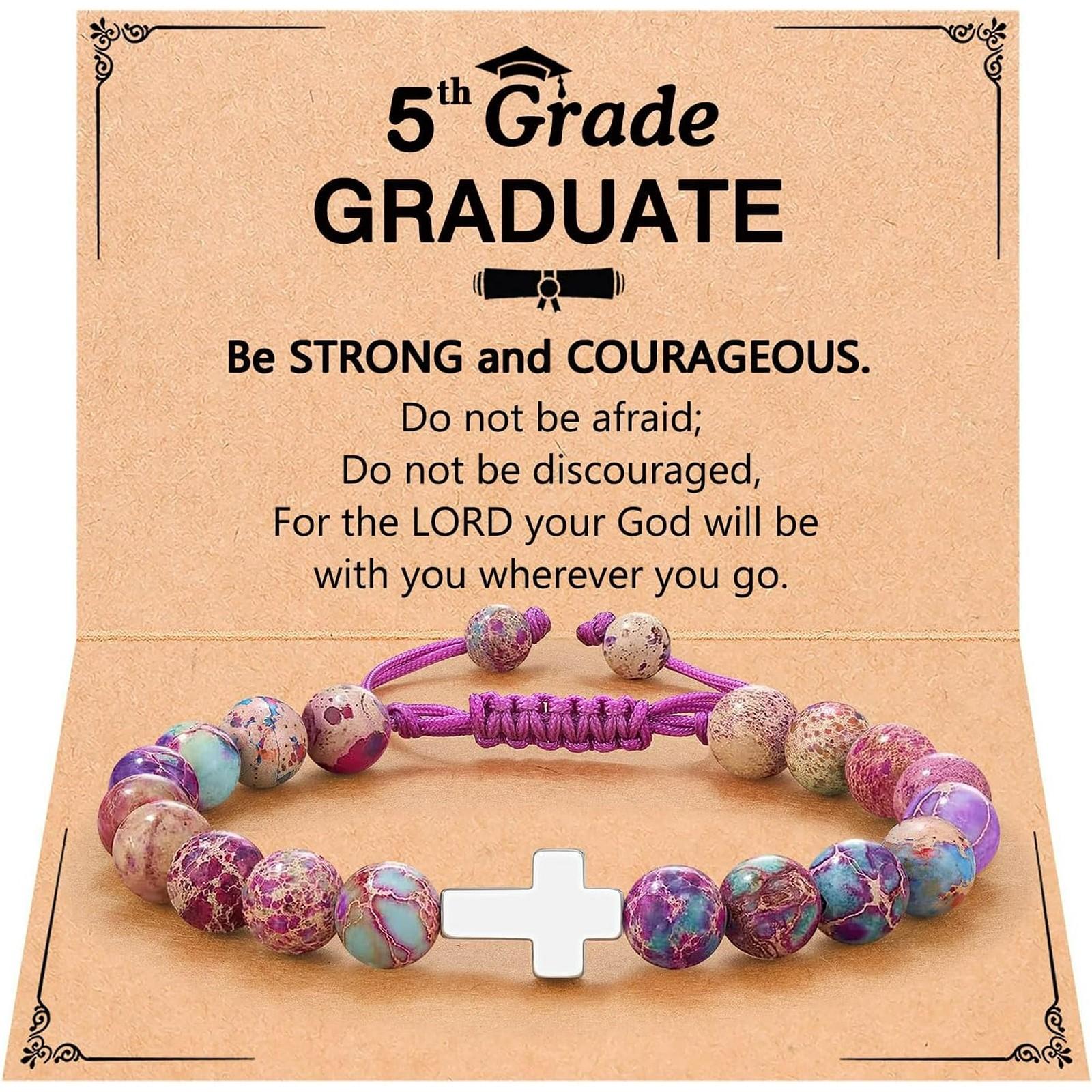 

Подарок на выпускной Браслет на выпускной Вдохновляющий браслет с подвеской на выпускной